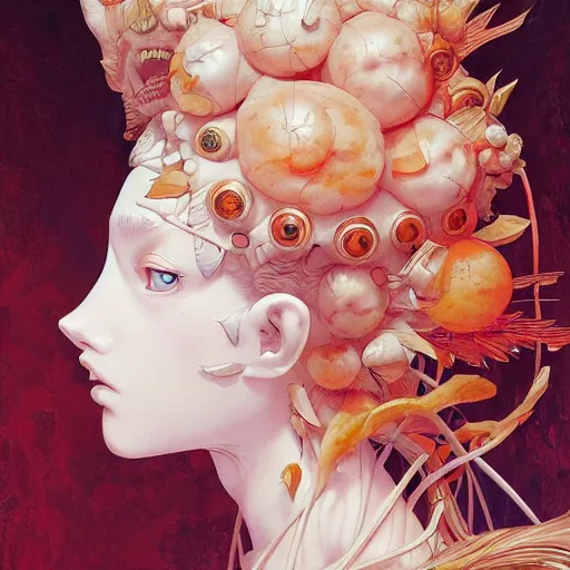 Prompt: prompt : renaissance portrait soft light painted by james jean and katsuhiro otomo and erik jones, inspired by evangeleon anime, smooth face feature, intricate oil painting, high detail illustration, sharp high detail, manga and anime 1 9 9 0