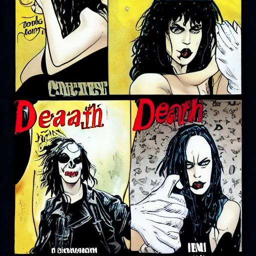 Image similar to death from the'the sandman'comics