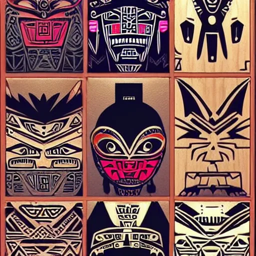 Image similar to sneaker design concept art, aztec mayan street fashion native punk sneaker design, majora's mask, wearing wooden mask, hip hop sneaker design with subtle mayan patterns, gapmoe yandere grimdark, trending on pixiv fanbox, painted by greg rutkowski makoto shinkai takashi takeuchi studio ghibli, akihiko yoshida