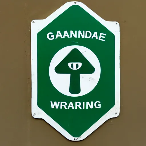 Prompt: beware of the grandma - warning sign, simplistic logo, traffic sign style