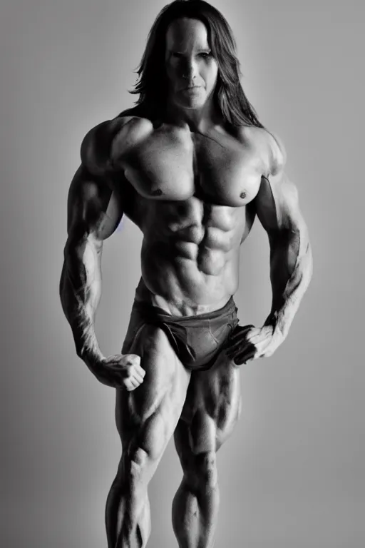 Prompt: Matthew Mercer is a jacked muscle builder gigachad, grayscale photography