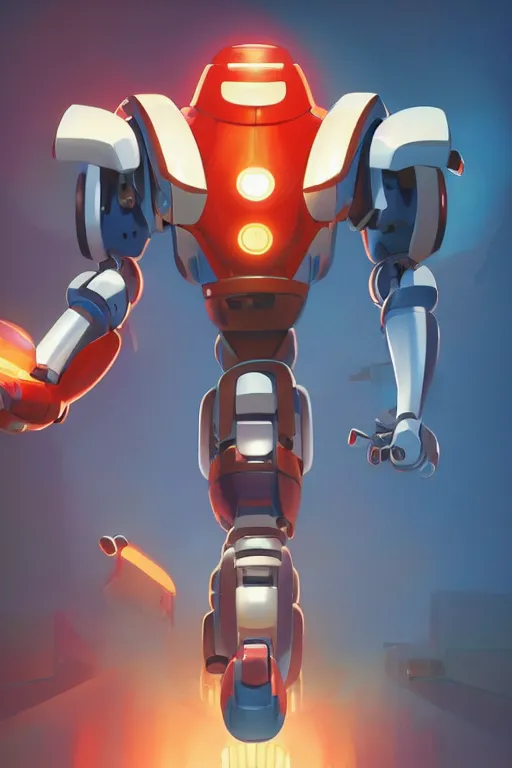 Image similar to metabots medabots medarotto medarot robot minimalist comics, behance hd by jesper ejsing, by rhads, makoto shinkai and lois van baarle, ilya kuvshinov, rossdraws global illumination ray tracing hdr radiating a glowing aura