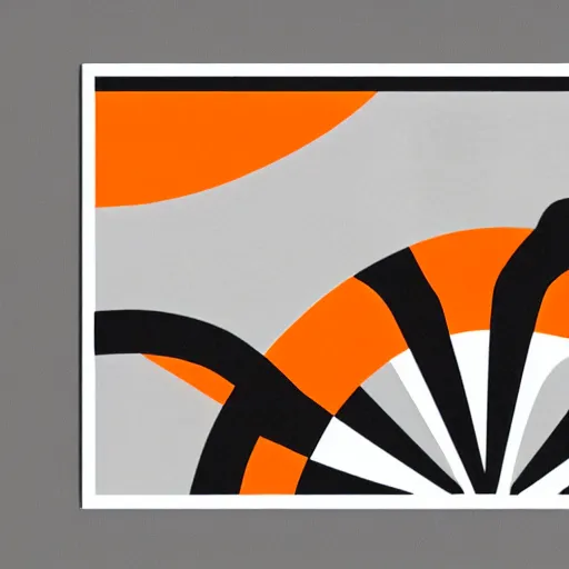 Prompt: simple risograph graphic illustration, basic shapes, orange grey white and black, clean edges