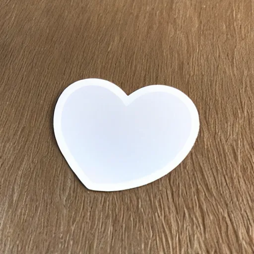 Prompt: cute realistic heart sticker