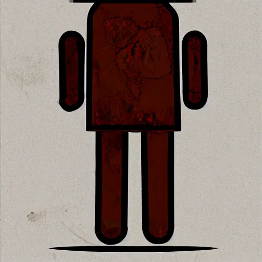 Prompt: A rusty lonely android, digital concept art by Scott Robertson