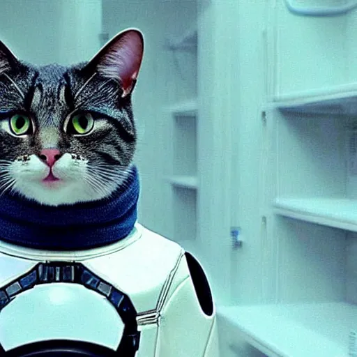 Prompt: “a still of a cat in a suit in Interstellar”