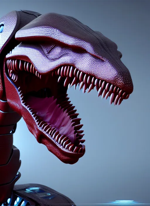 Prompt: futuristic dinosaurus robot, highly detailed, 4 k, hdr, award - winning, artstation, octane render