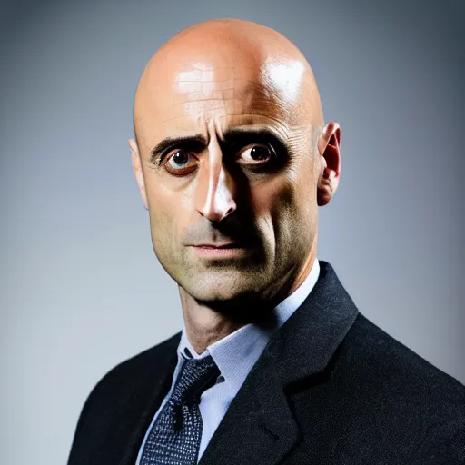 Image similar to photograph of Mark Strong as Rick Sanchez