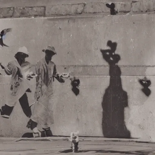 Image similar to an approaching shadow, black and white photography by fan ho, hong kong 1 9 5 4