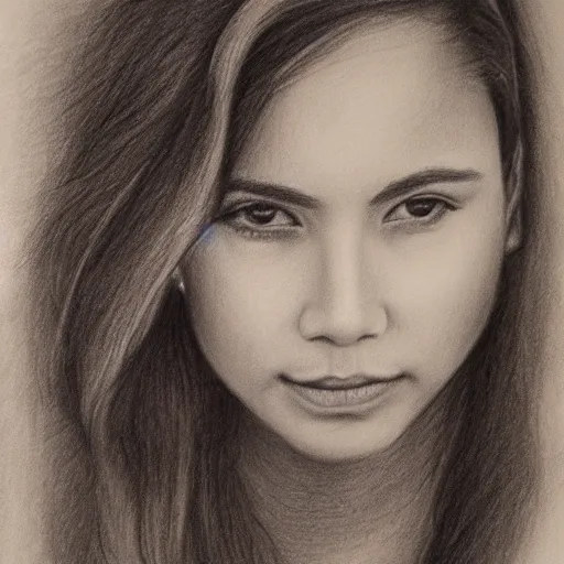 Image similar to isabel pantoja, pencil drawing.