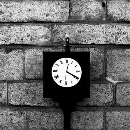 Prompt: hear the clock stop when you reach the end of time, surreal