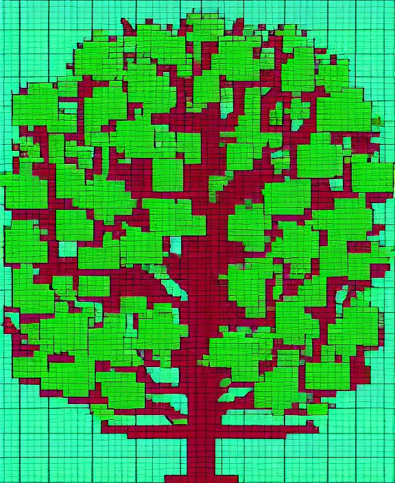 Image similar to video game tree pixelated full tree