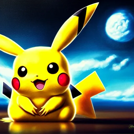 Image similar to a very real looking pikachu, it has yellow hair and a beautiful unconventional face, deep space in the background, elegant, highly detailed, digital painting, artstation, realism, concept art, pop, smooth, mythological, sharp focus, qualia, illustration, art by mark ryden 3 d 8 k ultra detailed