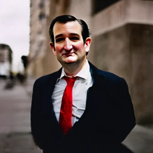 Image similar to Ted Cruz as a vampire, 35mm film