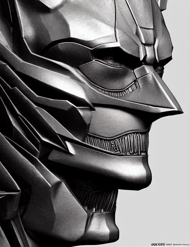 Prompt: 3 d goddess close - up profile portrait batman. beautiful intricately detailed mask. artwork by giger and greg rutkowski