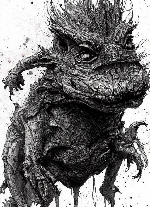 Image similar to portrait, tiny ugly goblinoid creature, watercolor, dramatic lighting, cinematic, establishing shot, extremely high detail, foto realistic, cinematic lighting, pen and ink, intricate line drawings, by Yoshitaka Amano, Ruan Jia, Kentaro Miura, Artgerm, post processed, concept art, artstation, matte painting, style by eddie mendoza, raphael lacoste, alex ross