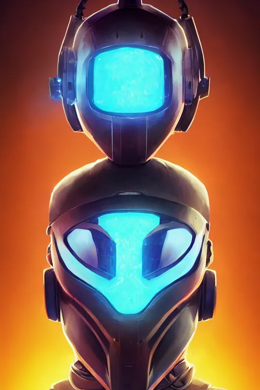 Image similar to epic mask helmet robot ninja portrait stylized as fornite style game design fanart by concept artist gervasio canda, behance hd by jesper ejsing, by rhads, makoto shinkai and lois van baarle, ilya kuvshinov, rossdraws global illumination radiating a glowing aura global illumination ray tracing hdr render in unreal engine 5