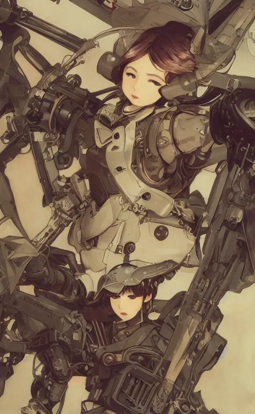 Prompt: mechanized valkyrie, anime style, world war 2, vintage clothing, spread wings, short hair, hair down, symmetrical facial features, from arknights, hyper realistic, 4 k, rule of thirds, extreme detail, detailed drawing, safebooru, hd, d & d, realistic lighting, by alphonse mucha, greg rutkowski, backlit