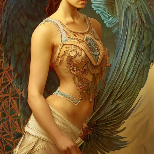 Prompt: quetzal, intricate, elegant, highly detailed, digital painting, artstation, concept art, matte, sharp focus, illustration, art by Artgerm and Greg Rutkowski and Alphonse Mucha