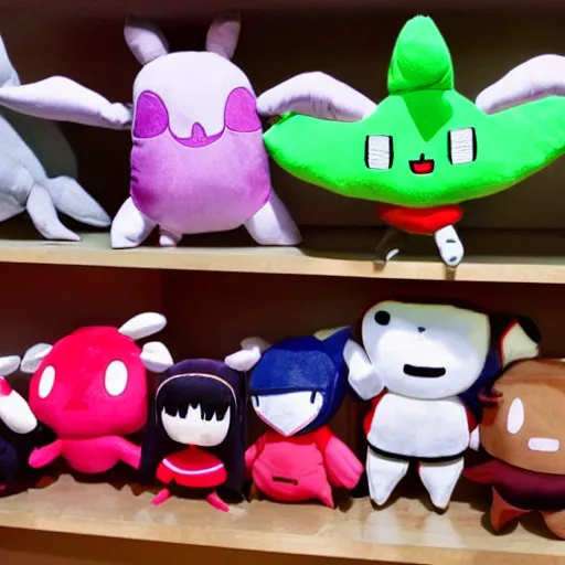 Prompt: Yume nikki plushies