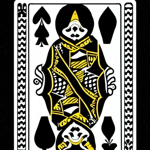 Prompt: nightmarish king of spades