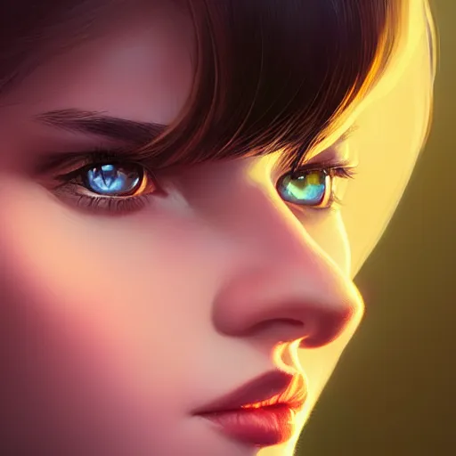 Image similar to a portrait of a beautiful diamond glittering, art by ilya kuvshinov and wlop and artgerm and josan gonzalez, magda torres gurza, digital art, highly detailed, intricate, sharp focus, trending on artstation hq, deviantart, pinterest, unreal engine 5, 4 k uhd image