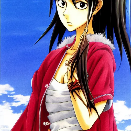 Image similar to eiichiro oda, high resolution, anime, portrait of girl