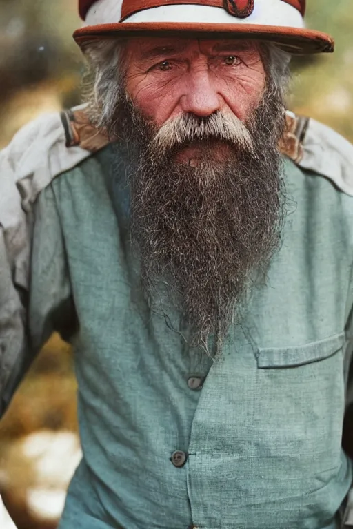 Image similar to a Kodachrome photograph of a grizzled old sea captain