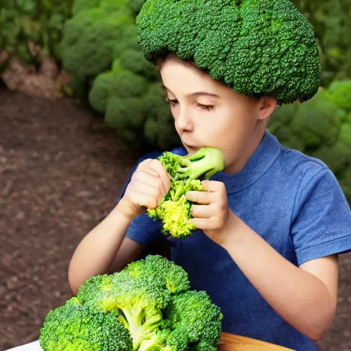 Image similar to Broccoli eating a human