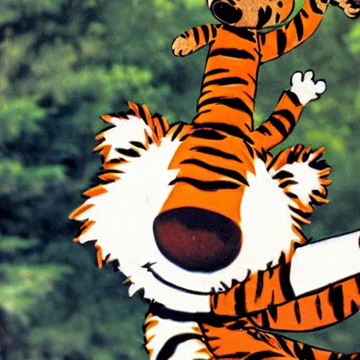 Image similar to photo of Calvin and Hobbes