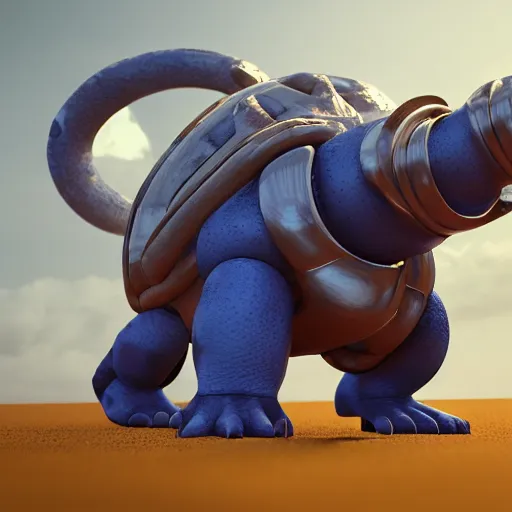 Image similar to Blastoise , unreal engine 5, cinema4D, octane render, Detailed, cinematográfic