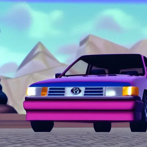 Prompt: 1992 Toyota Corolla in Mario 64