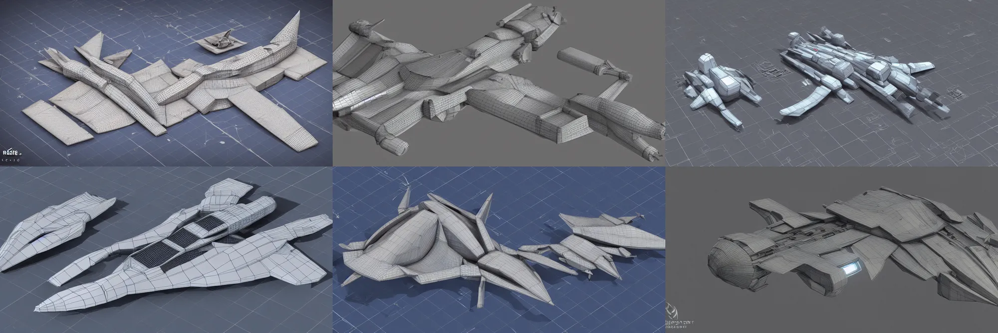 Prompt: realistic 3 d render of a starship pieced together from random scrap, isometric view, unreal engine 5