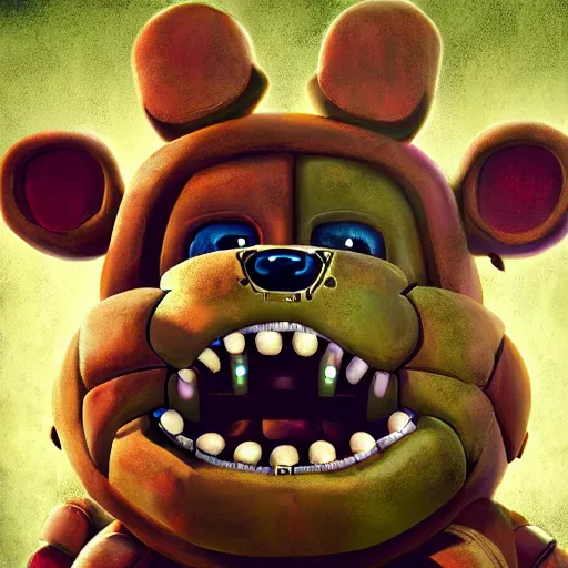 prompthunt: water color on paper, golden freddy fazbear, highly detailed,  artstation, masterpiece, award - winning