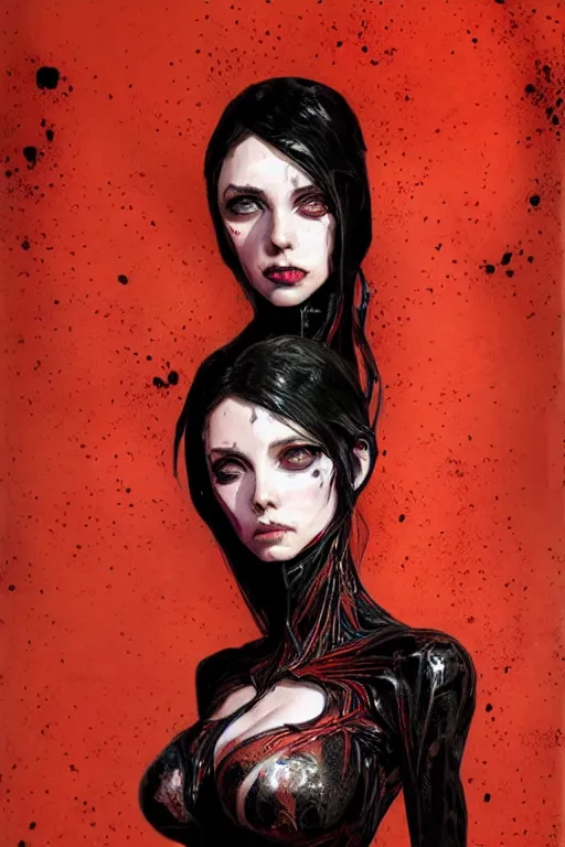 Prompt: Amouranth as a super villain, sexy, fantasy, intricate, elegant, highly detailed, digital painting, artstation, concept art, matte, sharp focus, illustration, art by Nicola Samori and Conrad Roset