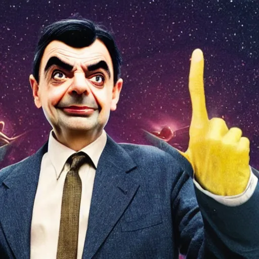 Prompt: Mr Bean as Thanos