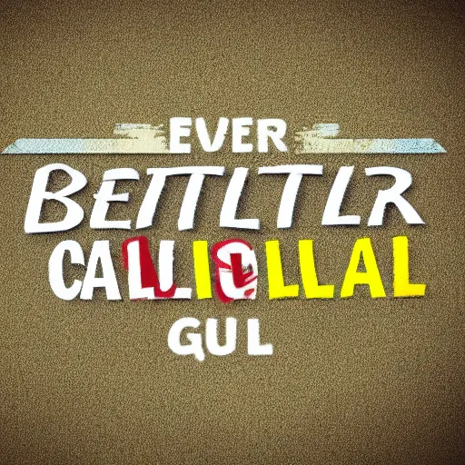 Prompt: better call saul logo, text, advertisement, lawyer