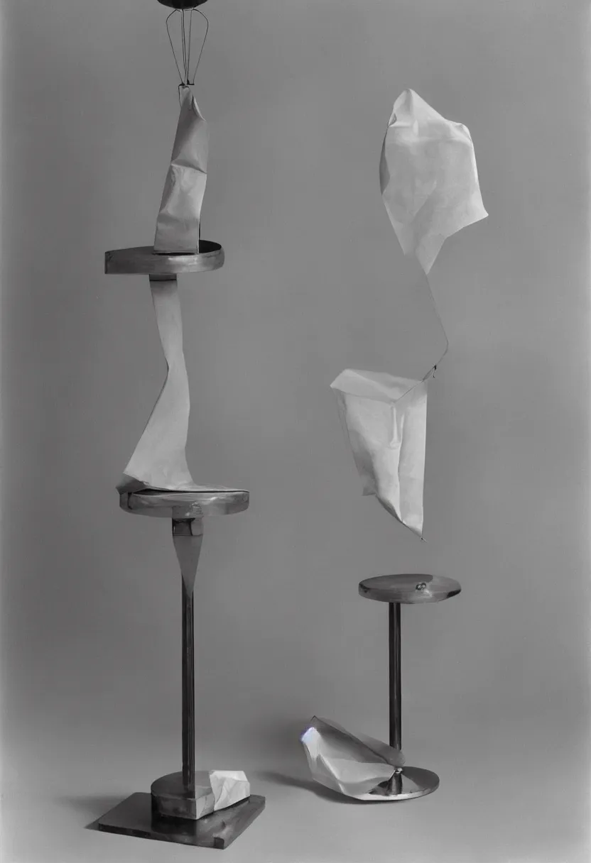 Prompt: LHOOQ by Marcel Duchamp, simple readymade object on a pedestal, courtesy of Centre Pompidou, archive photography by Richard Avedon