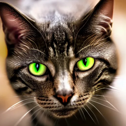 Prompt: cat soldier in call of duty warzone 4k with complete heterochromia brown-green eyes, high detail, high-resolution photograph, professional photography, ultra-detail