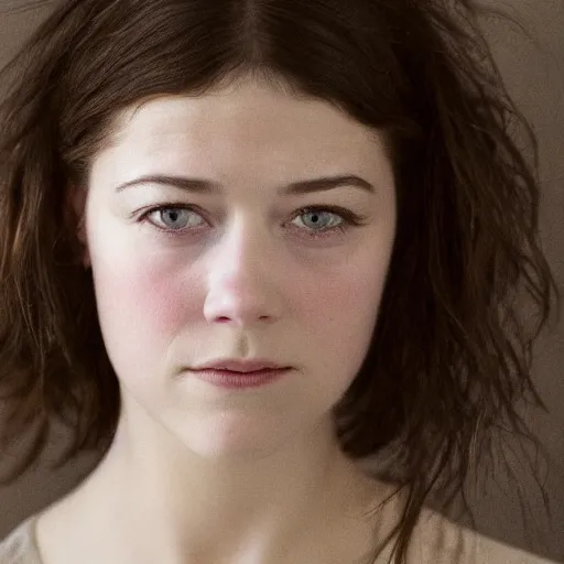 Image similar to a masterpiece portrait photo of a beautiful young women conjoined twins mary elizabeth winstead, symmetrical face