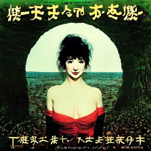 Prompt: katebush, japanese album cover