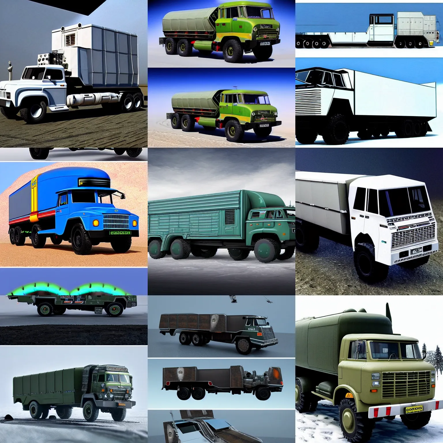 Prompt: russian truck zil - 1 3 0 looks like a spaceship and fly in space in orbit of the planet earth, hyper detailed, hight detailed, futuristic, ultra realistic, no blur, 8 k