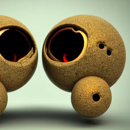 Prompt: two medical diagram eyeballs staring at each other. Octane render. ILM vfx.