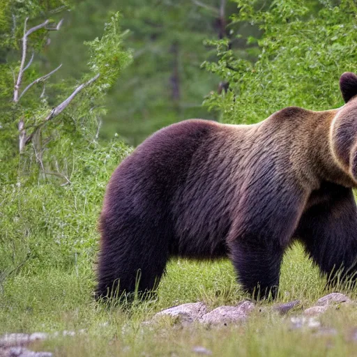 Prompt: trail cam footage of a bear, highly detailed, 4 k