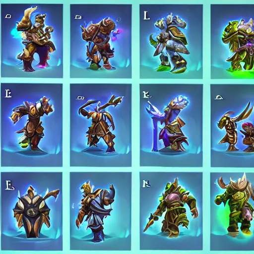 Image similar to Sprite sheet of RPG skill icons, World of Warcraft, League of Legends, DOTA 2