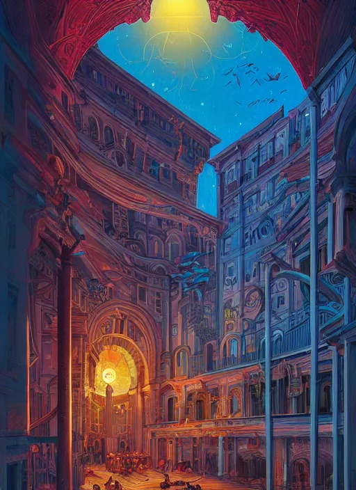 Prompt: The Alternate Realm of Dreams, italian futurism, da vinci, Dan Mumford