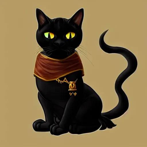 Prompt: black burmese cat in pirate clothes, grumpy, artstation, fantasy