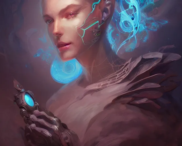 Image similar to portrait of a beautiful cybernetic emanation from angelarium, profile, by pete mohrbacher and artgerm and wlop, digital art, highly detailed, intricate, fantasy, mystical, Trending on Artstation HQ, deviantart, unreal engine, 4K UHD image