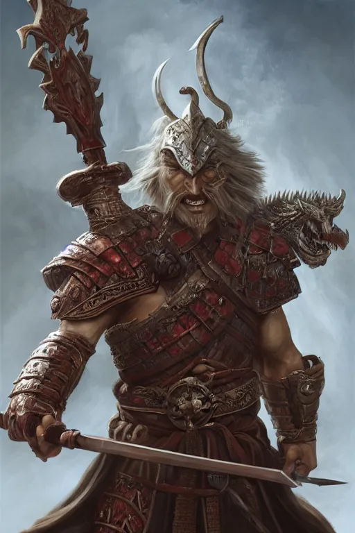 Image similar to warrior with dragon features in his face, wearing a simple robe, holding a war hammer, highly detailed, d & d, fantasy, highly detailed, digital painting, trending on artstation, concept art, sharp focus, illustration, global illumination, shaded, art by artgerm and greg rutkowski and fuji choko and viktoria gavrilenko and hoang lap