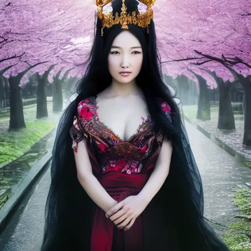 Prompt: a pretty chinese prince, long black hair, elegant, intricate backlit, incredible lighting, strong rim light, subsurface scattering, epic beautiful landscape, cherry trees, highly detailed, god rays, digital painting, by Heise Jinyao, Heise-Lian Yan Fang, Feimo, Rossdraws, HDRI, vivid colors, high contrast, 8k resolution, photorealistic